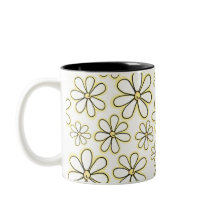 Moderna stora vita och Gult-Daisy