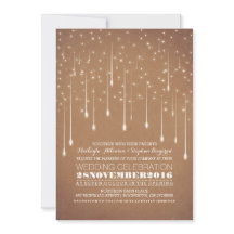 Moderna strängljus Romantiskt bröllopsinbjudande