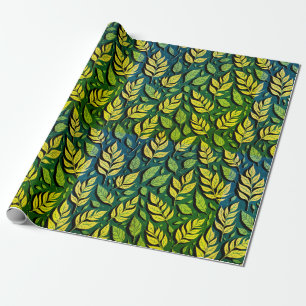 Moderna Stylish Bruna Höstlöv Presentpapper