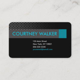 Moderna svart- & turkoshonungskakavisitkortar visitkort