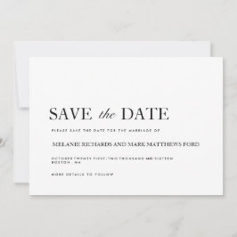 Moderna svart-vita Save The Date-kunngöranden Inbjudningar