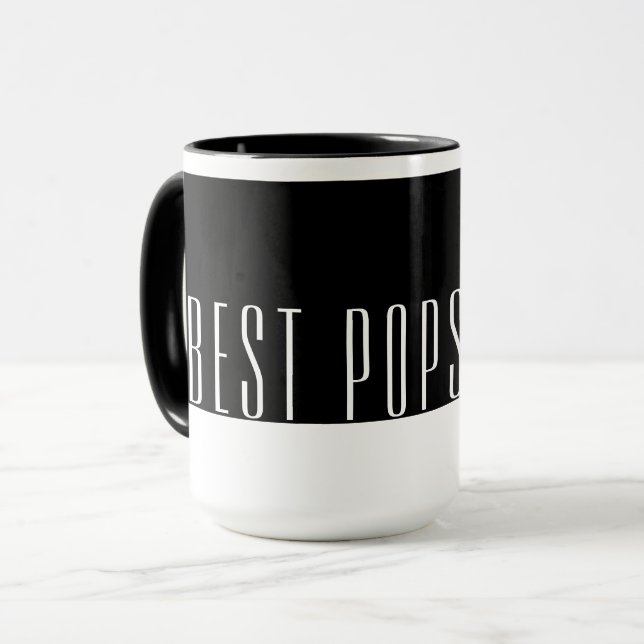 Moderna svart & vitt bästa POPS | POP någonsin  Mugg (Framsida vänster)