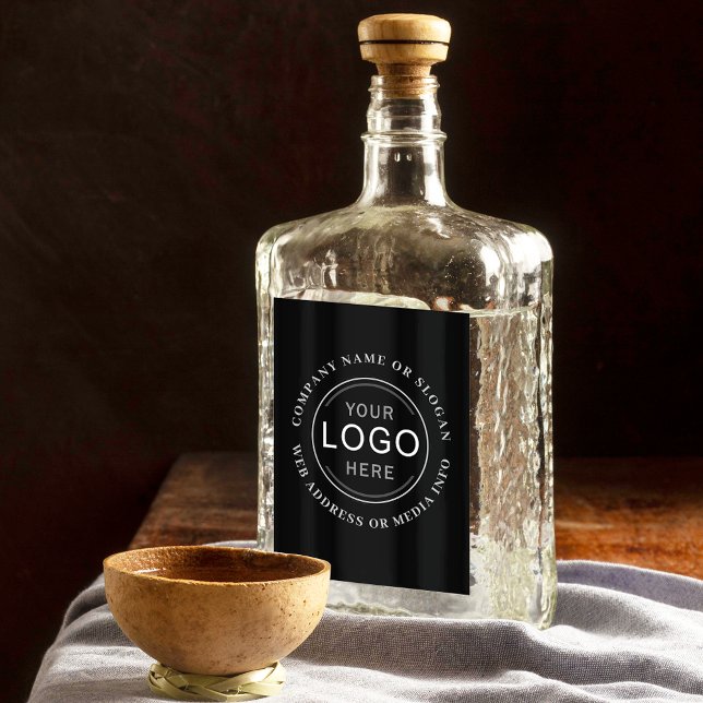 Moderna svarta etiketter för Business Company Logo (Several sizes to choose from)