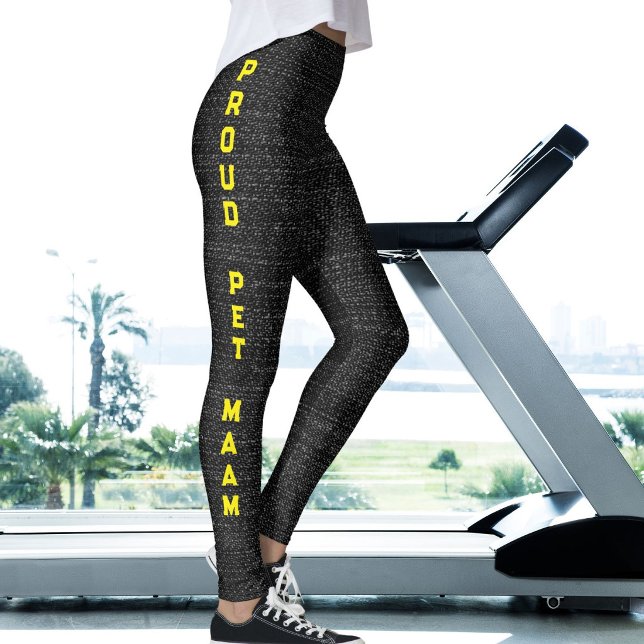 Moderna svarta jeansimitationer för husdjursmamma, leggings (Skapare uppladdad)