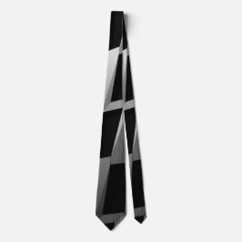 Moderna svarta och grå geometriska mönstersockor slips