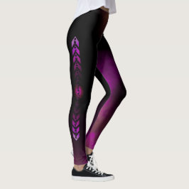 Moderna svarta och rosa sport LEGGINGS