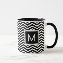 Moderna svarta och vita kronor med Monogram