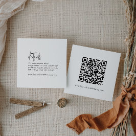 Moderna svarta och vita QR-kod detaljer Tilläggskort