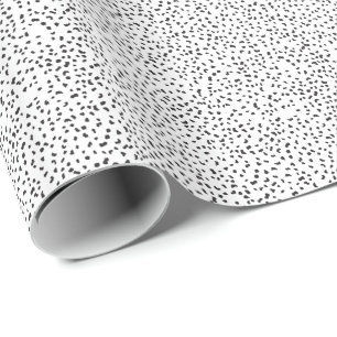 Moderna svartvita Dalmatian fläckar Presentpapper