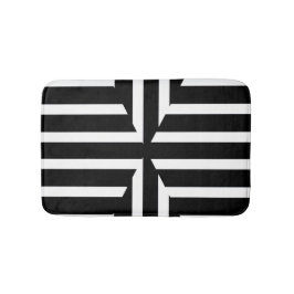 Moderna svartvita heltäckande görar randig badrumsmatta