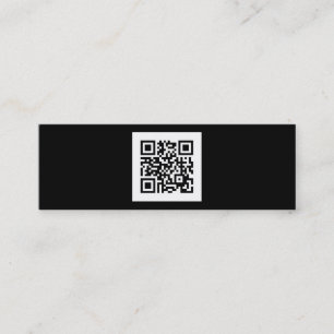 Moderna svartvita QR kodifierar Mini Visitkort