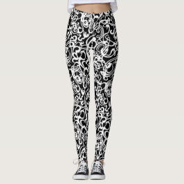 Moderna svartvitt leggings