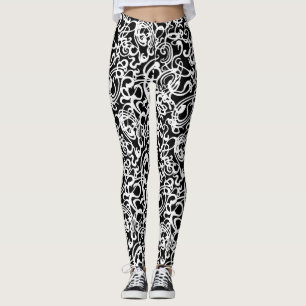 Moderna svartvitt leggings