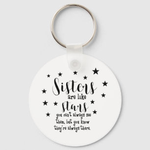 Moderna systrar är som Stars Typografi Nyckelring