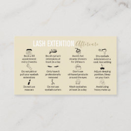 Moderna tips och instruktioner för ögonfransvård e visitkort