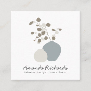 Moderna torvdekalväxter bojar brun mjuk pasta fyrkantigt visitkort