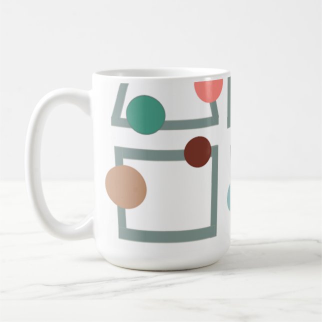 Moderna trapezoider och cirklar M Kaffemugg (Vänster)