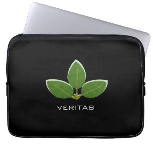 Moderna tre gröna blad laptop fodral