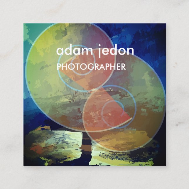 Moderna trender, Affärskortet Geometriskt kvadrat Fyrkantigt Visitkort (Framsida)