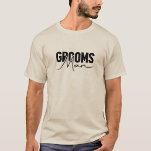 Moderna Trendiga Bröllopsmän T Shirt