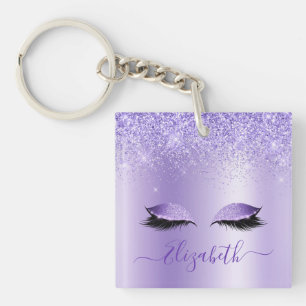 Moderna Trendiga Stylisha Script Lila Glitter Ögon
