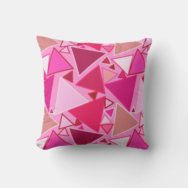 Moderna trianglar, Rosa och Burgundi i mitten av å Kudde (Framsida)