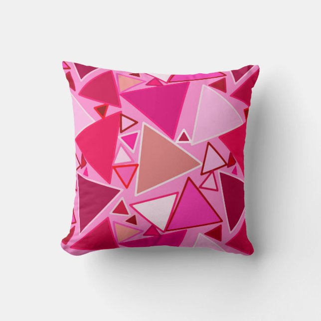 Moderna trianglar, Rosa och Burgundi i mitten av å Kudde (Framsida)