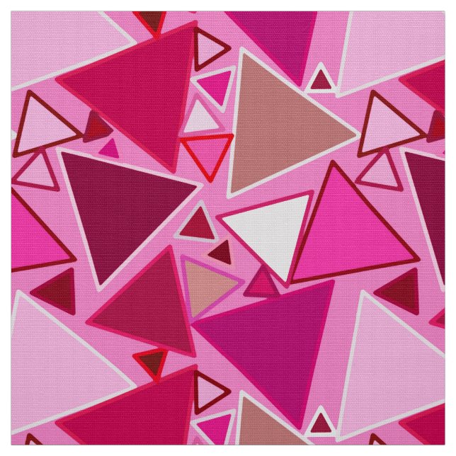 Moderna trianglar, Rosa och Burgundi i mitten av å Tyg (Provkarta)