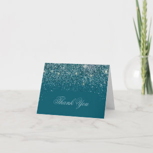 Moderna turkosa glitter-tack-kort tack kort