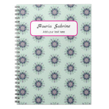 Moderna turkosa Rosa Blommiga Mandala Klotter 