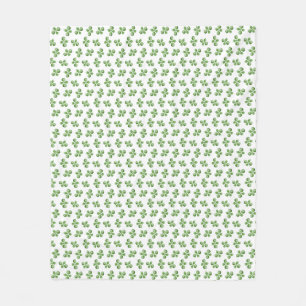 Moderna Vänliga Gröna Sukkulenta Blad på Vitt Fleecefilt