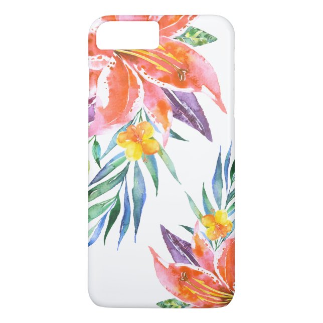 Moderna vattenfärger lilies lökar blommigt bouquet Case-Mate iPhone skal (Baksida)