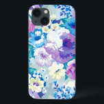 Moderna vattenfärger Soft Tones Flowers Mönster<br><div class="desc">Färgfulla moderna vattenfärger sommarblommor illustrerar i ett sömlöst mönster. Pastelltoner av lila,  blått och rosa med vita accenter.</div>