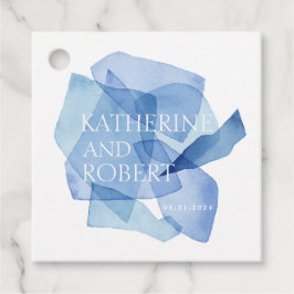 Moderna vattenfärgsformer Bröllop Monogram Gåvor Etiketter