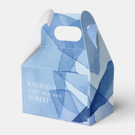 Moderna vattenfärgsformer Bröllop Monogram Presentaskar