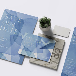 Moderna vattenfärgsformer tack kort