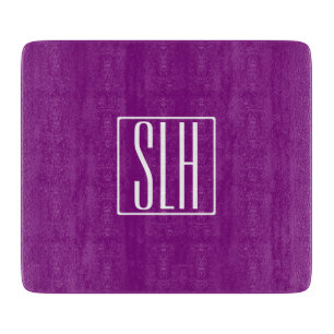 Moderna Versala Bokstäver Monogram Vit & Lila