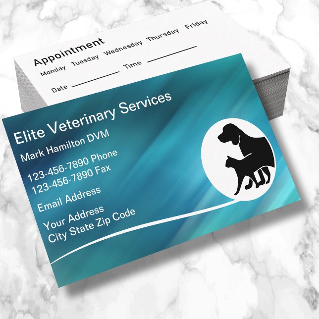 Moderna veterinära tjänster visitkort (Skapare uppladdad)