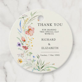 Moderna Vilda Blommor Minimalistisk Elegant Bröllo Gåvor Etiketter