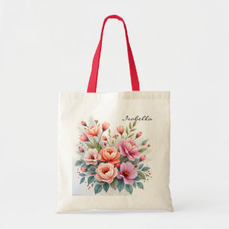 Moderna Vildblommor Vacker Lyxig Kollektion Tygkasse