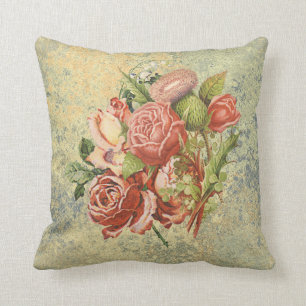 Moderna vintageblommor kudde
