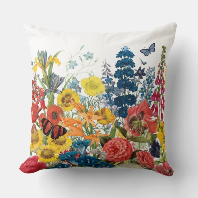 moderna vintageblommor kudde (Framsida)