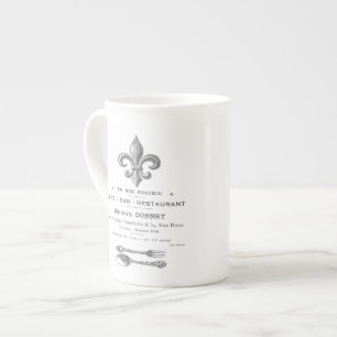MODERNA VINTAGEFRANSKBISTROER BENPORSLIN MUGG