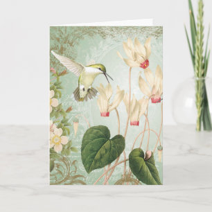 Moderna vintagefranskHummingbirds Kort