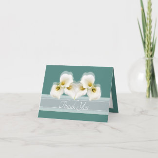 Moderna vita Calla liljor Elegant modernt tack Kort
