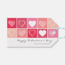 Moderna vita hjärtan röd och rosa färg Valentine