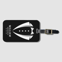 Moderna vita och svarta Smoking Bröllopsgåva åt be Bagagebricka