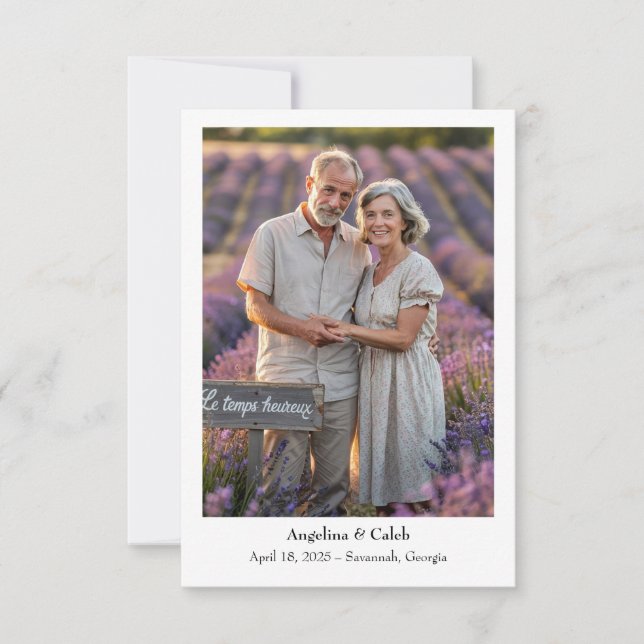 Moderna Whimsical och Roliga Fotografi Spara Datum Datumet (Framsida)