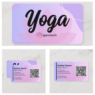Moderna yogainstruktörsmallar visitkort