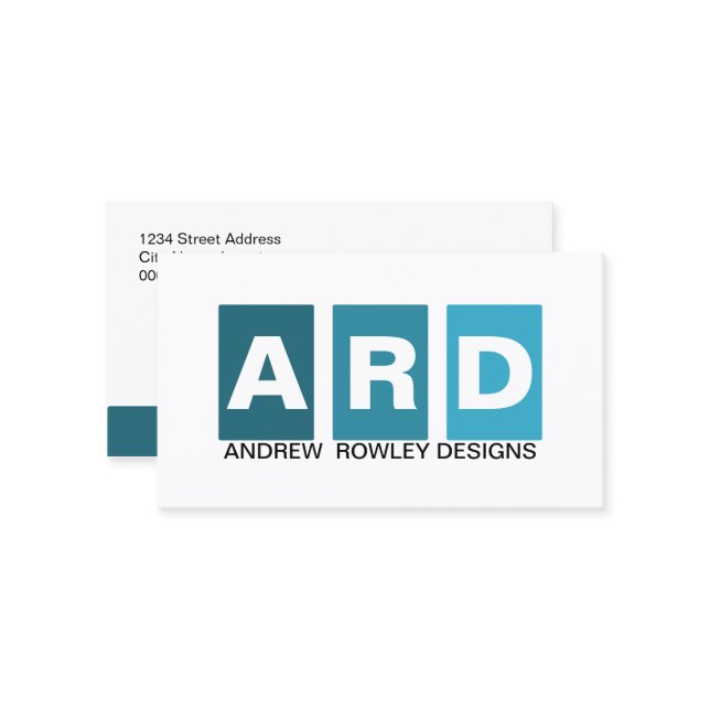 Moderna yrkesmässiga blått visitkort (Fram/Back In Situ)